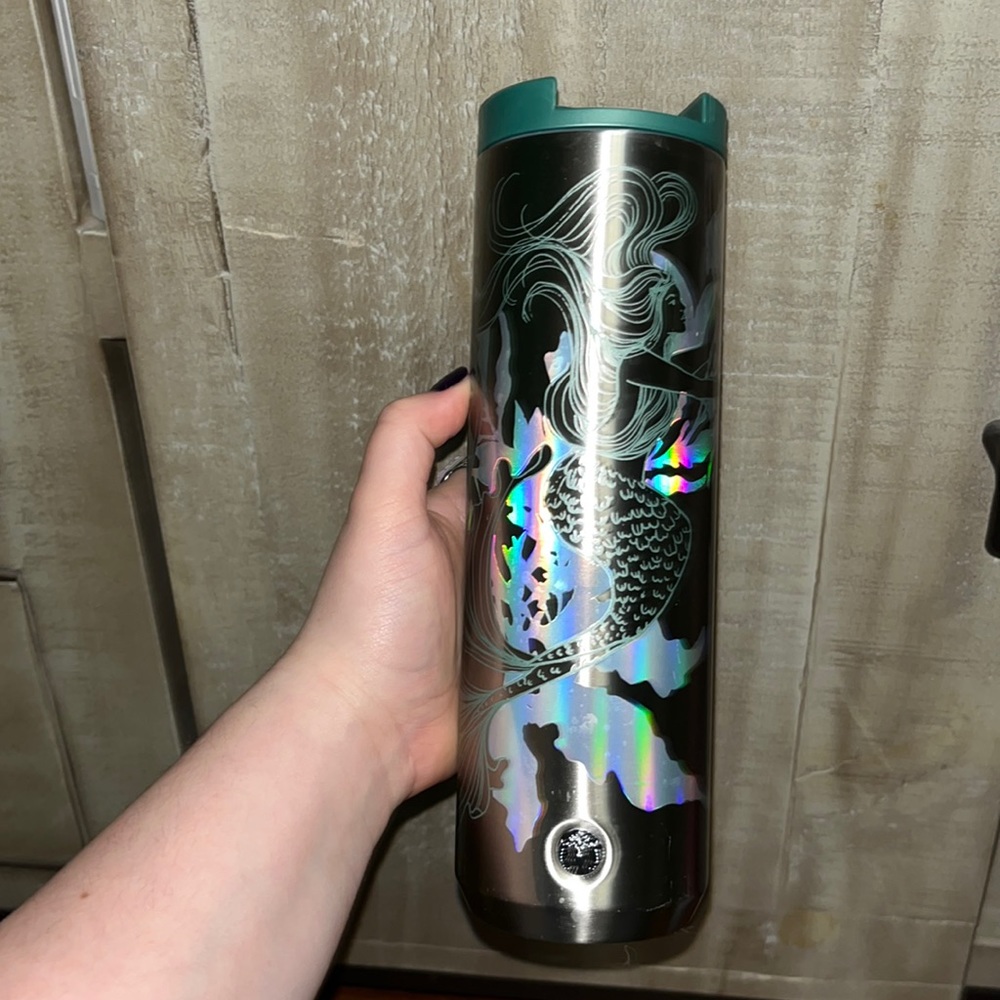 Metal Starbucks coffee cup